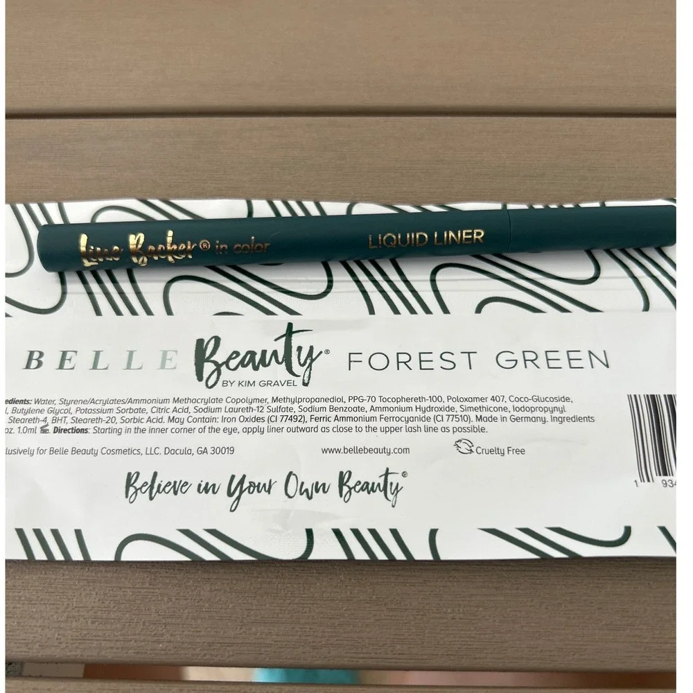 Belle Beauty Line Backer Waterproof Liquid Eyeliner‎ Pen 24hr Wear Forest Green